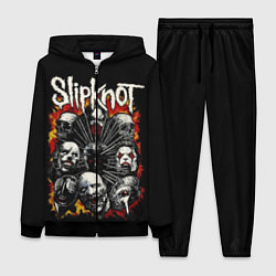Женский 3D-костюм Slipknot: Faces, цвет: 3D-черный