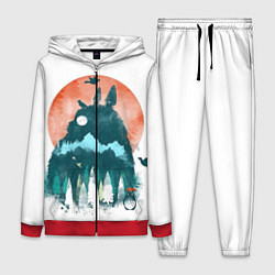 Женский 3D-костюм Лесной Тоторо, цвет: 3D-красный