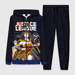 Женский 3D-костюм Justice League, цвет: 3D-синий