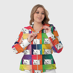 Женский 3D-костюм Woman Yelling at Cat, цвет: 3D-белый — фото 2