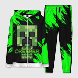 Женский 3D-костюм MINECRAFT CREEPER, цвет: 3D-белый