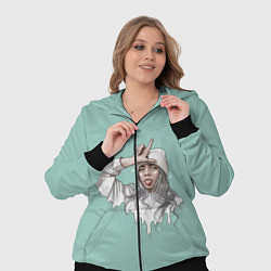 Женский 3D-костюм Billie Eilish Mint Art, цвет: 3D-черный — фото 2