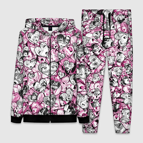 Женский костюм Ahegao валентинки / 3D-Черный – фото 1