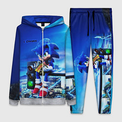 Женский 3D-костюм SONIC, цвет: 3D-меланж