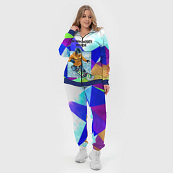 Женский 3D-костюм Сноуборд, цвет: 3D-синий — фото 2