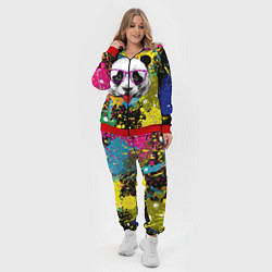 Женский 3D-костюм Панда хипстер в брызгах краски, цвет: 3D-красный — фото 2