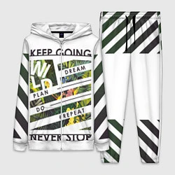 Женский 3D-костюм Off-White: Keep Going, цвет: 3D-белый