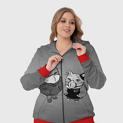 Женский 3D-костюм Котики в масках, цвет: 3D-красный — фото 2