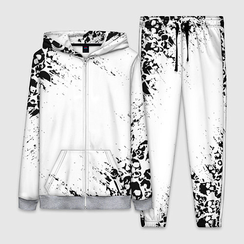 Женский костюм БЕЛЫЕ ЧЕРЕПА / 3D-Меланж – фото 1