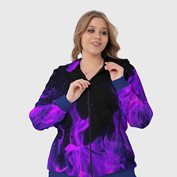Женский 3D-костюм ФИОЛЕТОВЫЙ ОГОНЬ, цвет: 3D-синий — фото 2