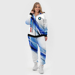 Женский 3D-костюм BMW волны - blue-white, цвет: 3D-черный — фото 2