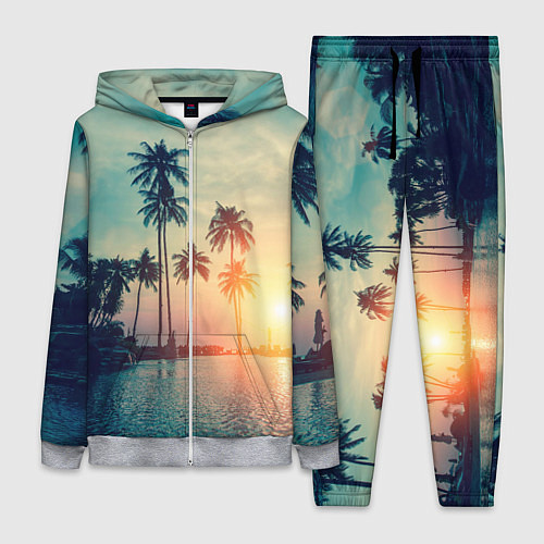 Женский костюм Пальмы / 3D-Меланж – фото 1