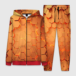 Женский 3D-костюм Золотые 3D плиты, цвет: 3D-красный