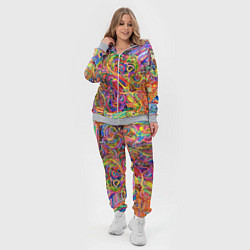 Женский 3D-костюм НЕОНОВЫЕ ЛИНИИ АБСТРАКЦИЯ, цвет: 3D-меланж — фото 2
