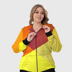 Женский 3D-костюм Оранжевые углы, цвет: 3D-черный — фото 2