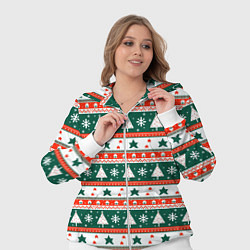 Женский 3D-костюм Новогодний орнамент, цвет: 3D-белый — фото 2