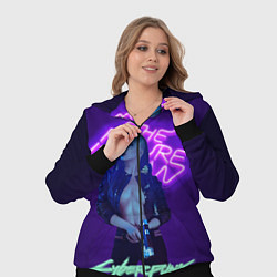 Женский 3D-костюм Cyberpunk 2077 V, цвет: 3D-черный — фото 2