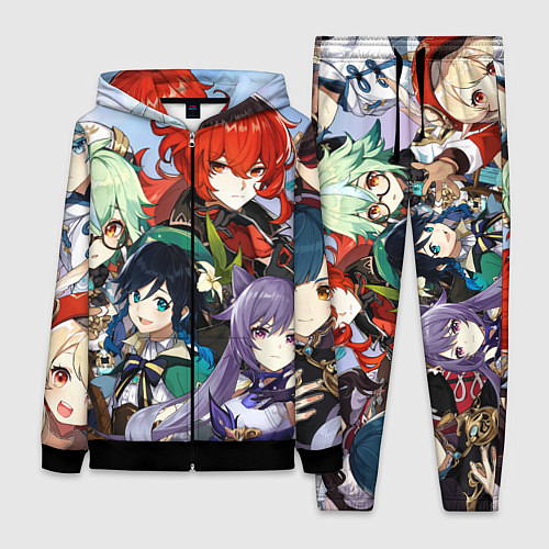 Женский костюм Персонажи Genshin Impact / 3D-Черный – фото 1