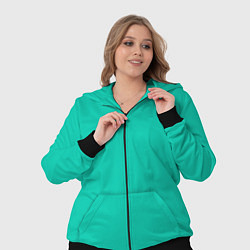 Женский 3D-костюм Бискайский зеленый без рисунка, цвет: 3D-черный — фото 2