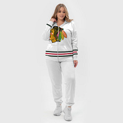 Женский 3D-костюм Чикаго Блэкхокс Форма1, цвет: 3D-белый — фото 2