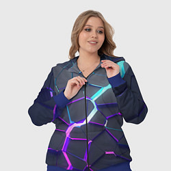 Женский 3D-костюм НЕОНОВЫЙ РАЗЛОМ 3Д РАЗЛОМ, цвет: 3D-синий — фото 2