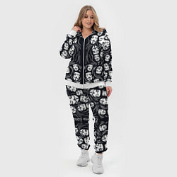 Женский 3D-костюм Анонимусы надбисиси линии, цвет: 3D-белый — фото 2