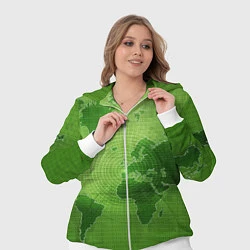 Женский 3D-костюм Карта мира, цвет: 3D-белый — фото 2