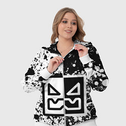 Женский 3D-костюм Geometry Dash: Black, цвет: 3D-белый — фото 2