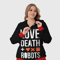 Женский 3D-костюм Love Death Robots, цвет: 3D-красный — фото 2