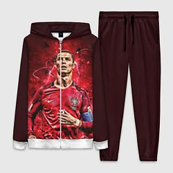 Женский 3D-костюм Cristiano Ronaldo Portugal, цвет: 3D-белый