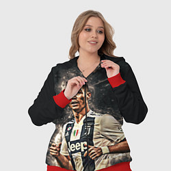 Женский 3D-костюм Криштиану Роналду Ювентус, цвет: 3D-красный — фото 2