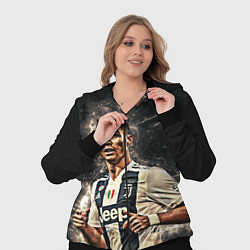 Женский 3D-костюм Криштиану Роналду Ювентус, цвет: 3D-черный — фото 2