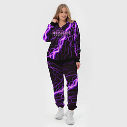 Женский 3D-костюм GENSHIN IMPACT МОЛНИЯ НЕОН, цвет: 3D-черный — фото 2
