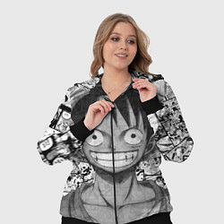 Женский 3D-костюм Луфи улыбается one piece, цвет: 3D-черный — фото 2