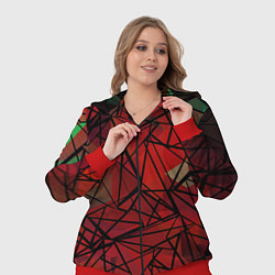 Женский 3D-костюм Абстрактный геометрический, цвет: 3D-красный — фото 2