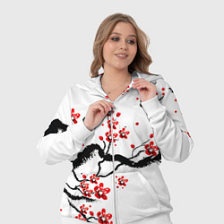 Женский 3D-костюм САКУРА ЦВЕТЁТ И БЛАГАУХАЕТ, цвет: 3D-белый — фото 2