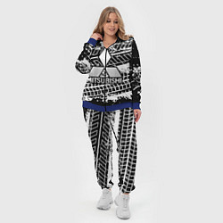 Женский 3D-костюм MITSUBISHI СЛЕДЫ ШИН, цвет: 3D-синий — фото 2