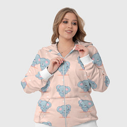 Женский 3D-костюм Слоники, цвет: 3D-белый — фото 2