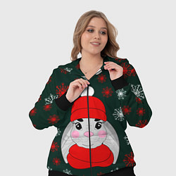 Женский 3D-костюм Зимний кролик и снежинки, цвет: 3D-черный — фото 2