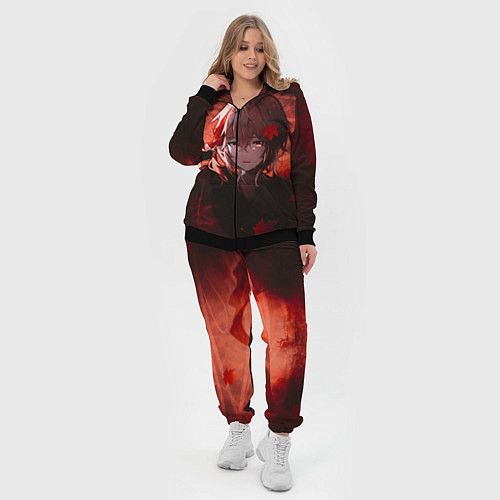 Женский костюм Кадзуха в кленовых листьях / 3D-Черный – фото 4