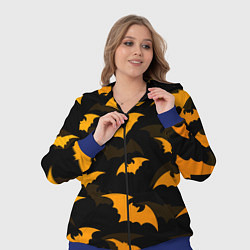 Женский 3D-костюм ЛЕТУЧИЕ МЫШИ НОЧЬ ХЕЛЛОУИН HALLOWEEN NIGHT BATS, цвет: 3D-синий — фото 2