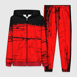 Женский 3D-костюм КРАСНЫЙ ГРАНЖ RED GRUNGE, цвет: 3D-красный