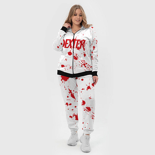 Женский костюм Dexter logo Декстер брызги крови / 3D-Черный – фото 4