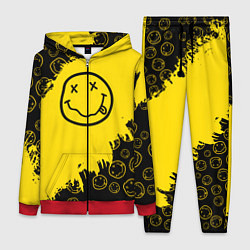 Женский 3D-костюм Nirvana Smile Нирвана Рваный Паттерн, цвет: 3D-красный