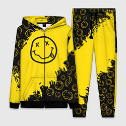 Женский 3D-костюм Nirvana Smile Нирвана Рваный Паттерн, цвет: 3D-черный