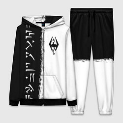 Женский 3D-костюм THE ELDER SCROLLS SKYRIM FUS RO DAH ЧЁРНО БЕЛЫЙ, цвет: 3D-черный