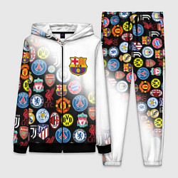 Женский 3D-костюм FC BARCELONA LOGOBOMBING, цвет: 3D-черный