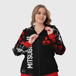 Женский 3D-костюм MITSUBISHI SAMURAI JAPAN STYLE ИЕРОГЛИФЫ, цвет: 3D-красный — фото 2
