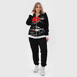 Женский 3D-костюм MAZDA RX 7 Мазда при свете красной луны, цвет: 3D-белый — фото 2