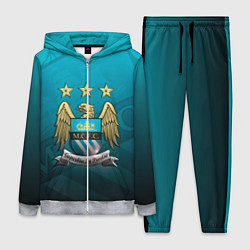 Женский 3D-костюм Manchester City Teal Themme, цвет: 3D-меланж